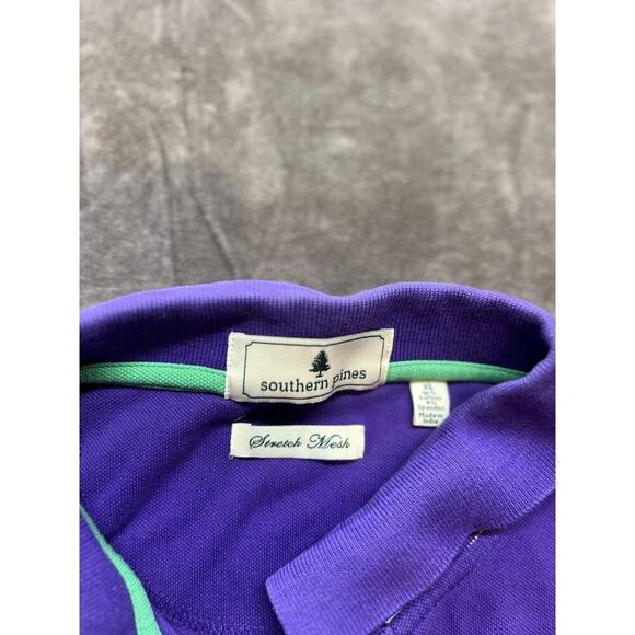 Southern Pines Polo Shirt Mens XL Purple Stretch Mesh‎ - Picture 3 of 5